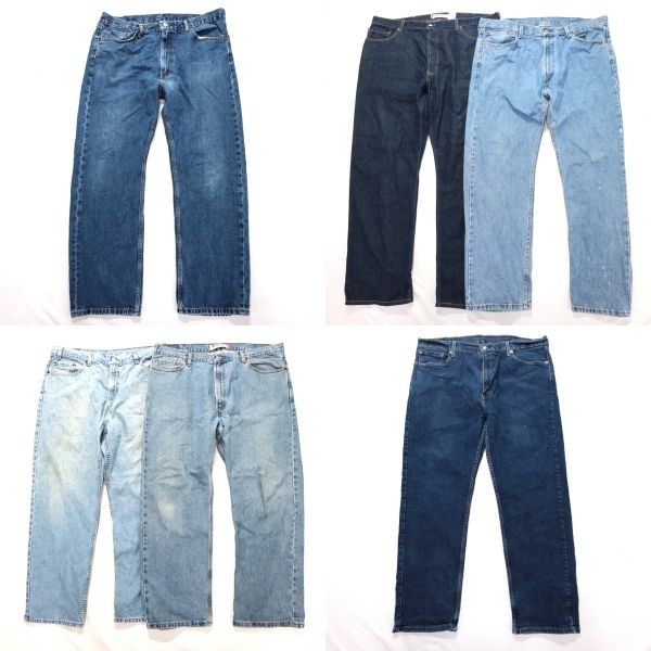 ◎リーバイス 505 デニムパンツ set アイスブルー テーパード 他 (40/425/44) 6枚 まとめ売り 大量 古着卸 1円スタート 最落なしME7785