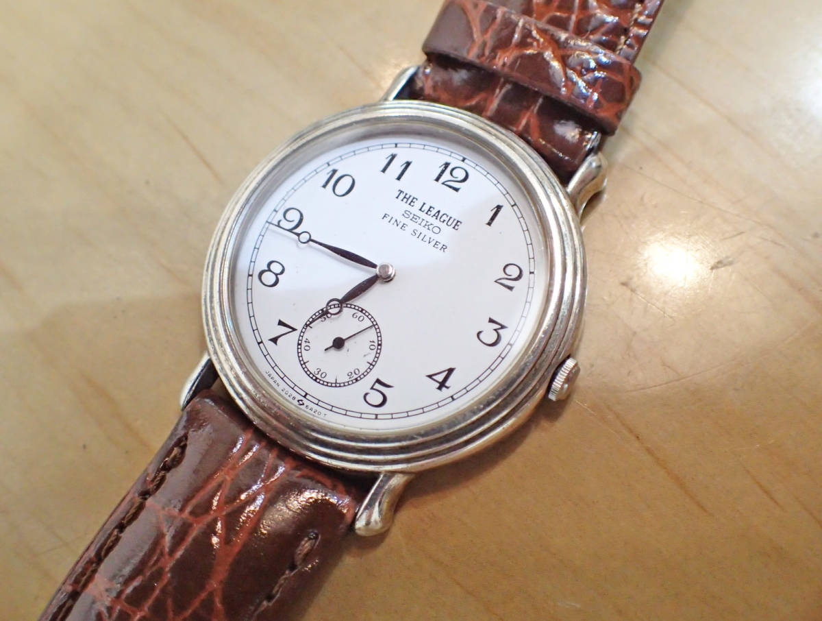 動作品 ◇SEIKO/セイコー THE LEAGUE 銀製ケース SILVER◇2G28-6A20 