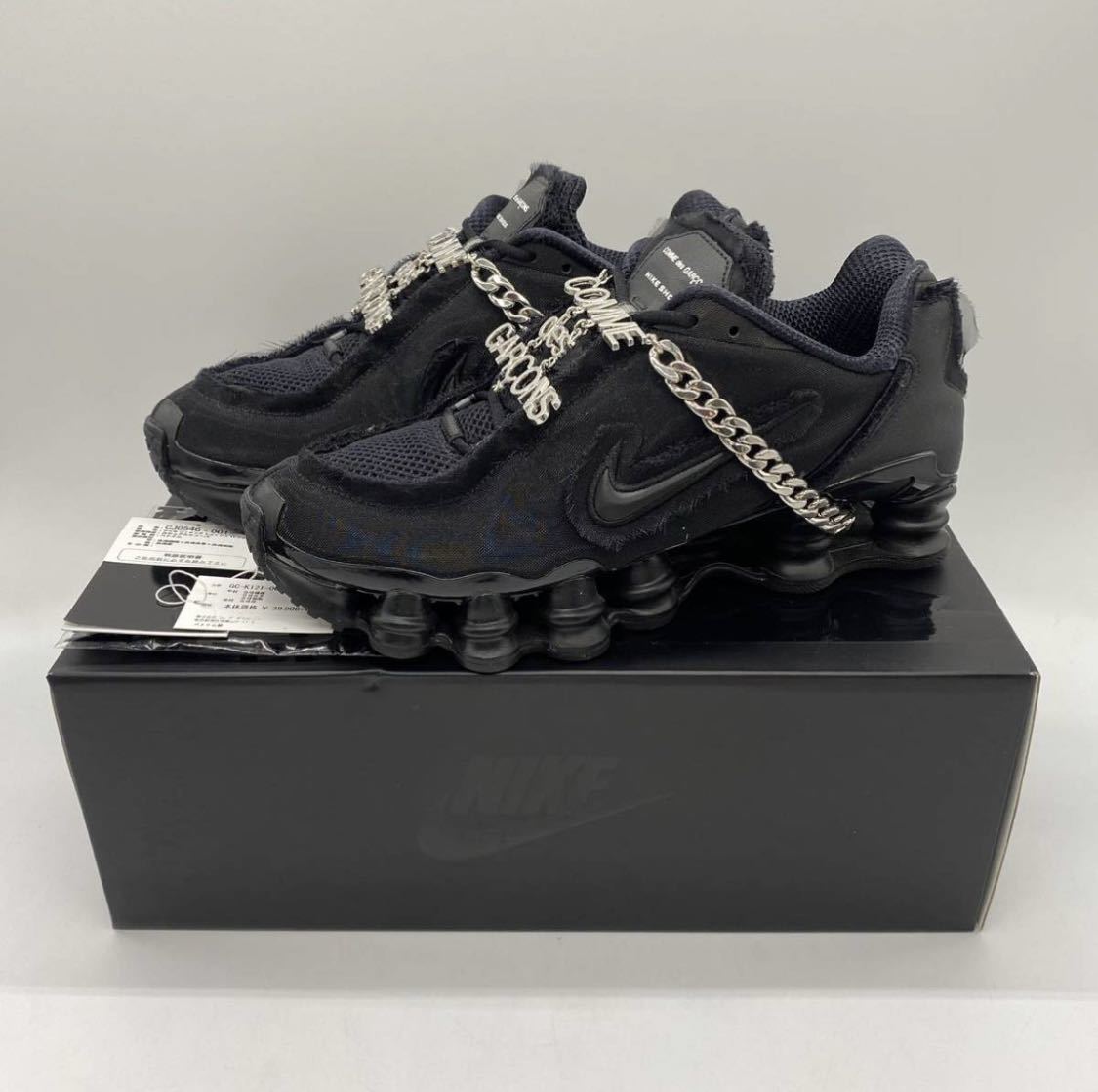 25.5cm】WMNS NIKE SHOX TL / CDG BLACK Comme des Garconsウィメンズ 