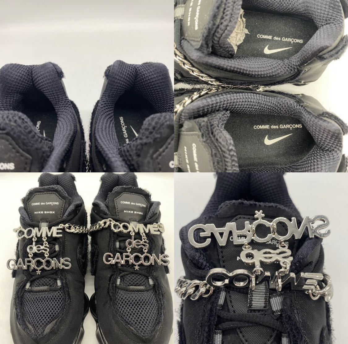 25.5cm】WMNS NIKE SHOX TL / CDG BLACK Comme des Garconsウィメンズ 
