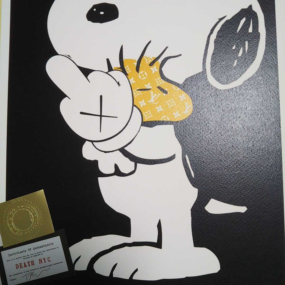 DEATH NYC 世界限定100枚 アートポスター スヌーピー SNOOPY カウズ