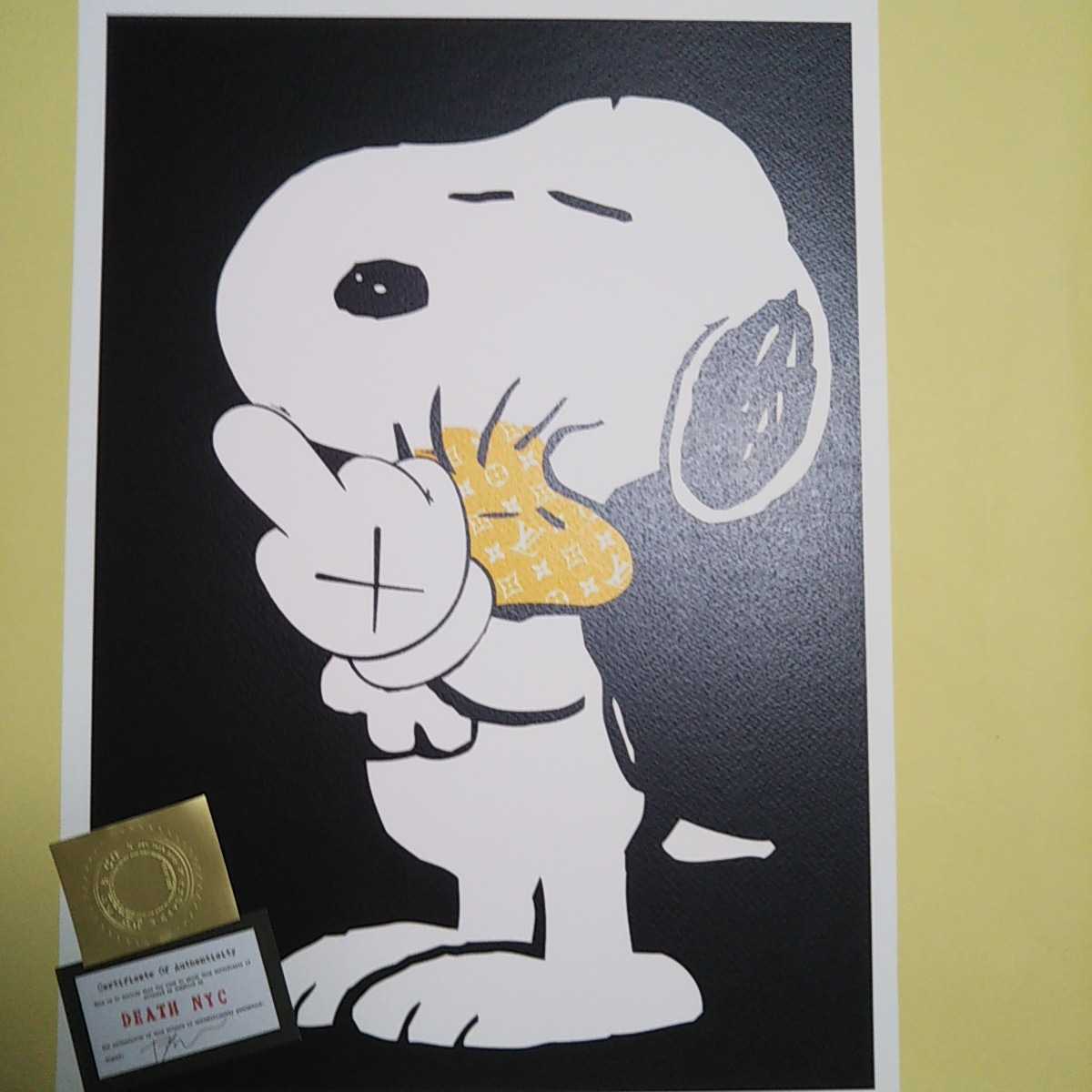DEATH NYC 世界限定100枚 アートポスター スヌーピー SNOOPY カウズ