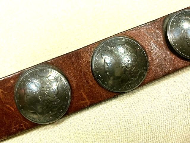 ☆カウントアップ☆1878～1890年 モルガンコンチョ 13個付き レザー
