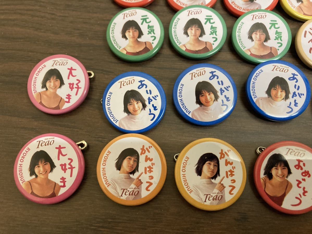 広末涼子 缶バッチ アサヒ飲料 Teao グッズ 昭和レトロ 芸能人 