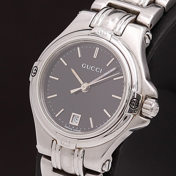 9040L グッチ GUCCI QZ デイト 腕時計 1AP｜Yahoo!フリマ シルバー文字