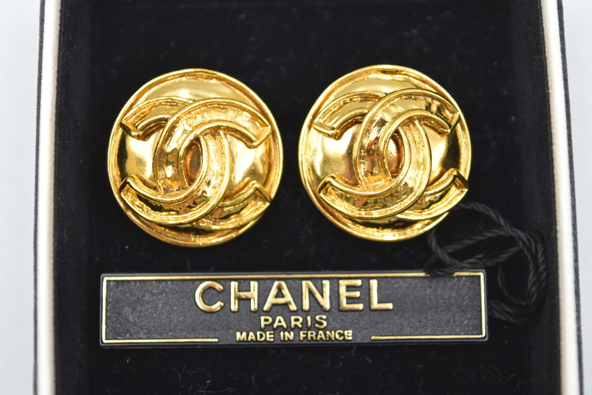 シャネル CHANEL】イヤリング ココマーク ゴールド ヴィンテージ 箱 
