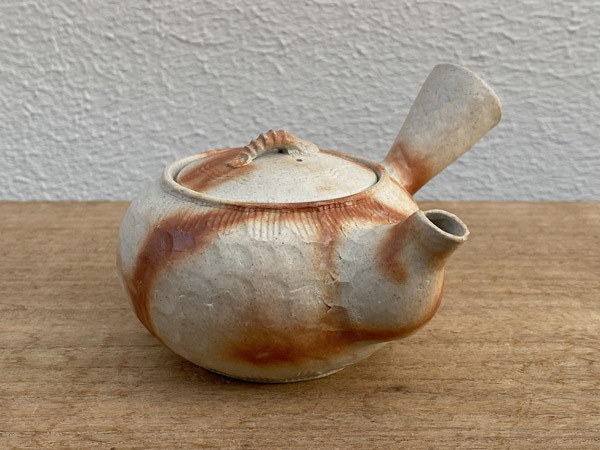 急須 - 山田勇太朗 横手急須 Sazen Tea 白泥藻掛け平急須 -藻掛の中古