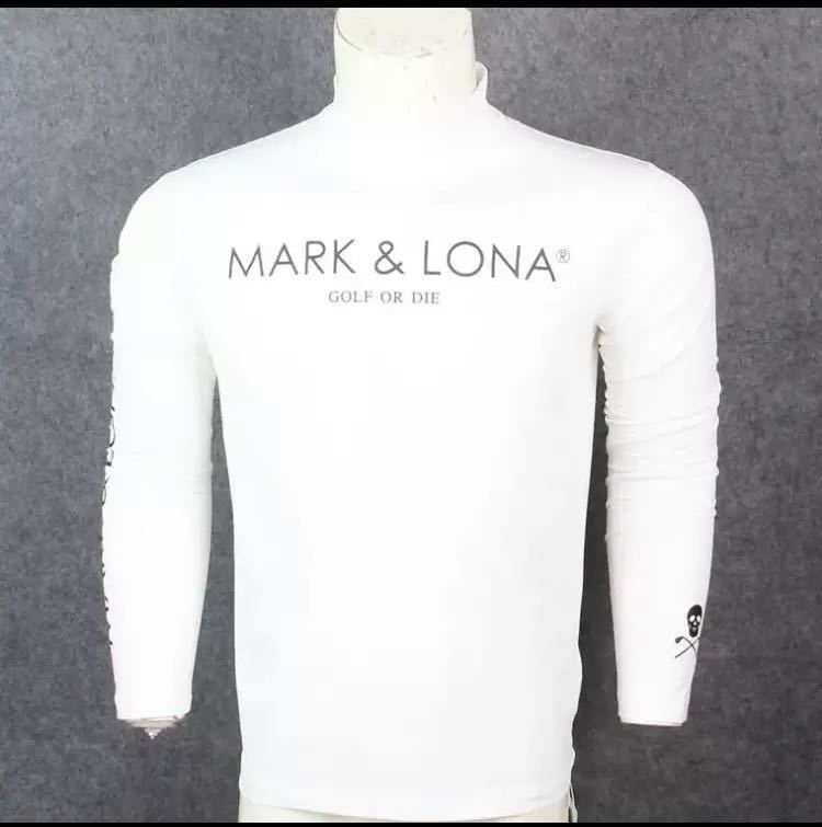 新品 MARK&LONA GOLF コンプレッションウェア L ホワイト マーク＆ロナ ゴルフウエア インナー シャツ アンダー