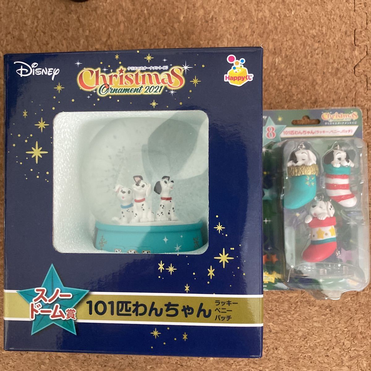メルカリ クリスマスオーナメント スノードーム Happyくじ Disney 