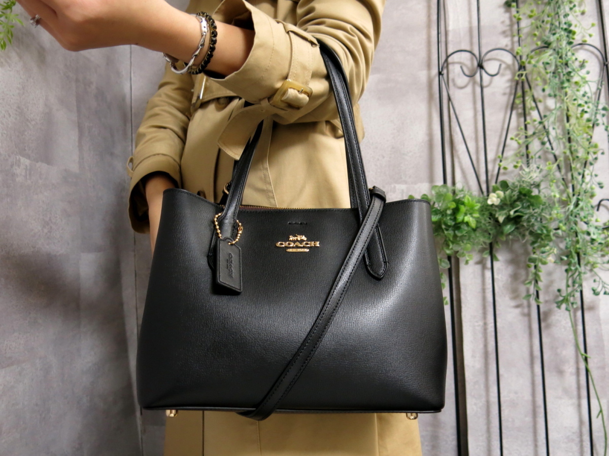 COACH - コーチ COACH ミニアベニュー キャリーオール バッグ 黒 