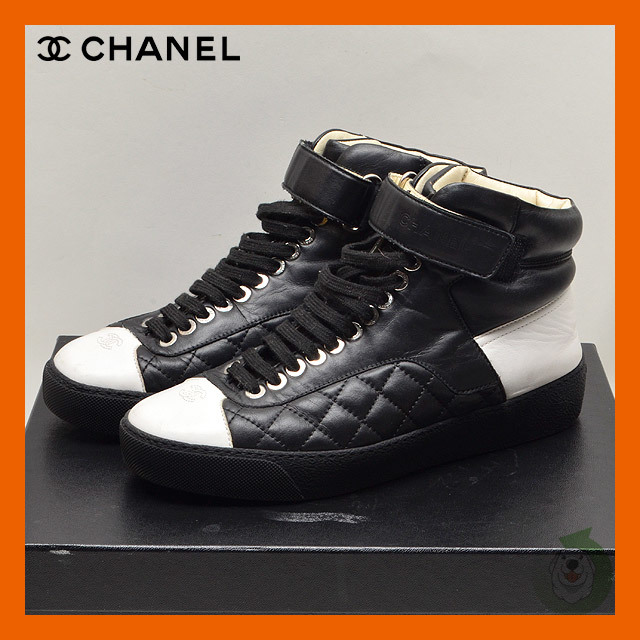 1スタ】シャネル/CHANEL ハイカットスニーカー ココマーク マトラッセ