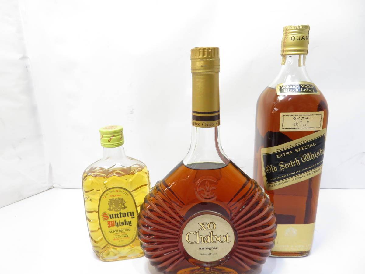 ◇古酒 まとめ 3本セット XO Chabot サントリーウイスキー お酒 未開栓