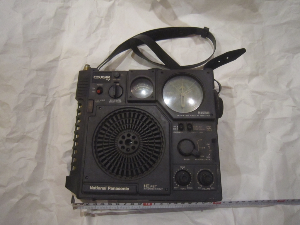 動作確認　National Panasonic RF-877 ナショナル パナソニック FM-AM 3バンド ラジオ COUGAR クーガー◆現状品