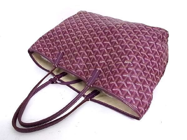 1円 GOYARD ゴヤール サンルイ PVC×レザー ポーチ付き トートバッグ
