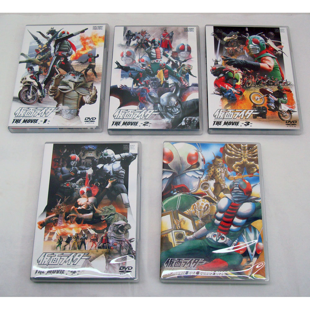 中古】DVD-BOX 仮面ライダー THE MOVIE DVD4枚 CD1枚 他 特典付き【60