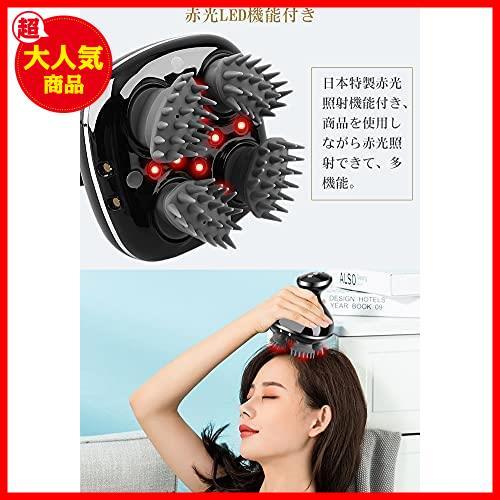 電動頭皮ブラシ ヘッドスパ IPX7防水 乾湿両用 2セットアタッチメント