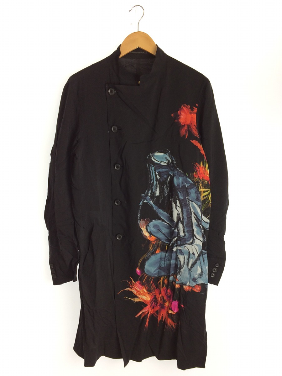 yohji yamamoto POUR HOMME◇19ss/墨着色花プリント/プリント