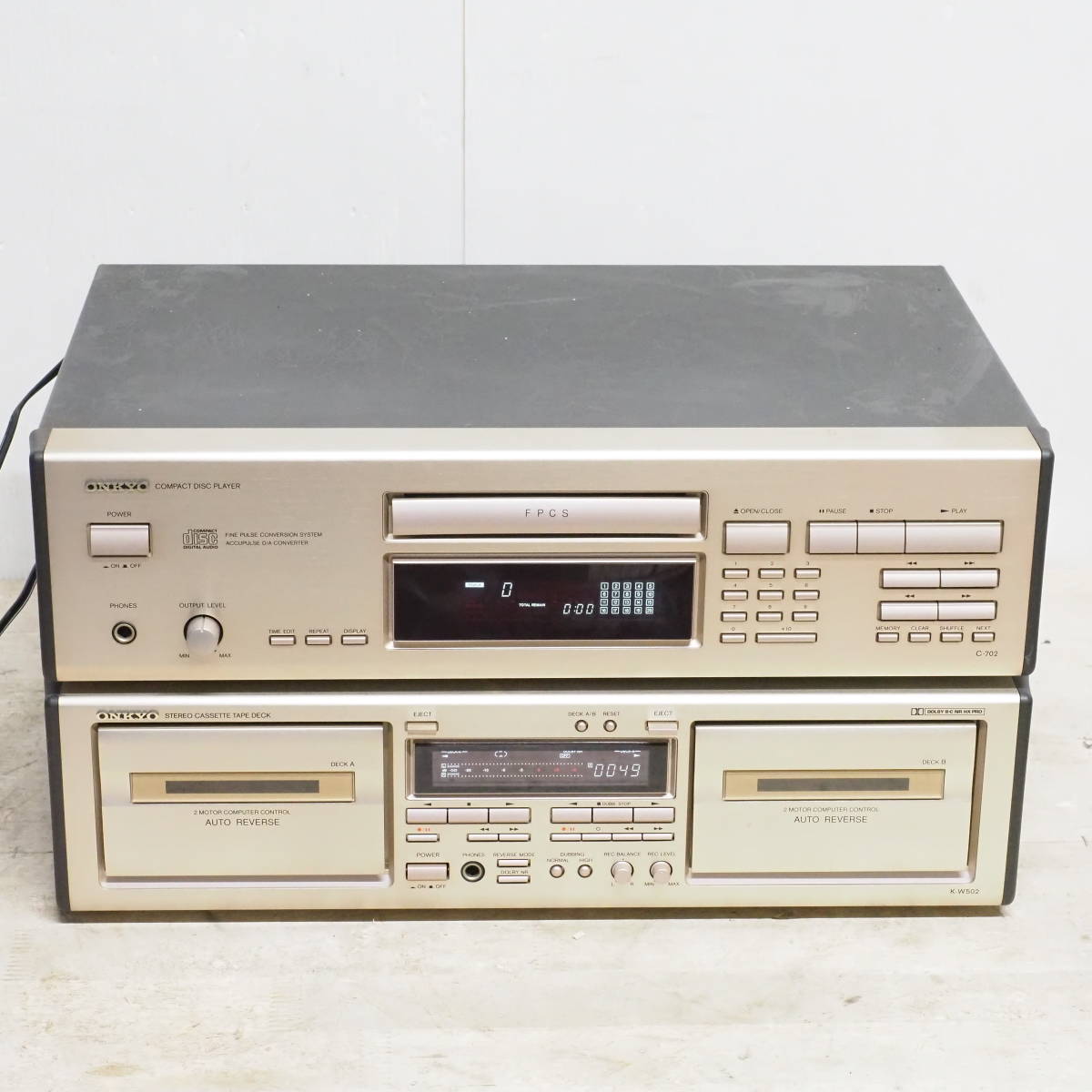 ONKYO K-W502 ステレオ ダブル カセット デッキ プレイヤー 【公式通販】