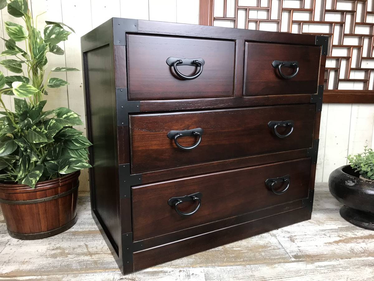 民芸家具風 箪笥 小引き出し 民芸家具 小物入れ 箪笥 小引出し 時代家具 和