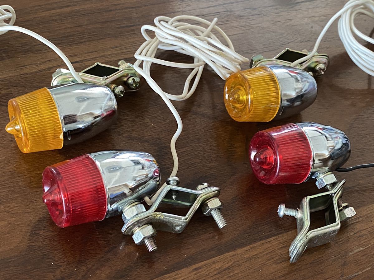 昭和レトロ 当時物 自転車用 ホタルライト 3色 6灯 未使用新品