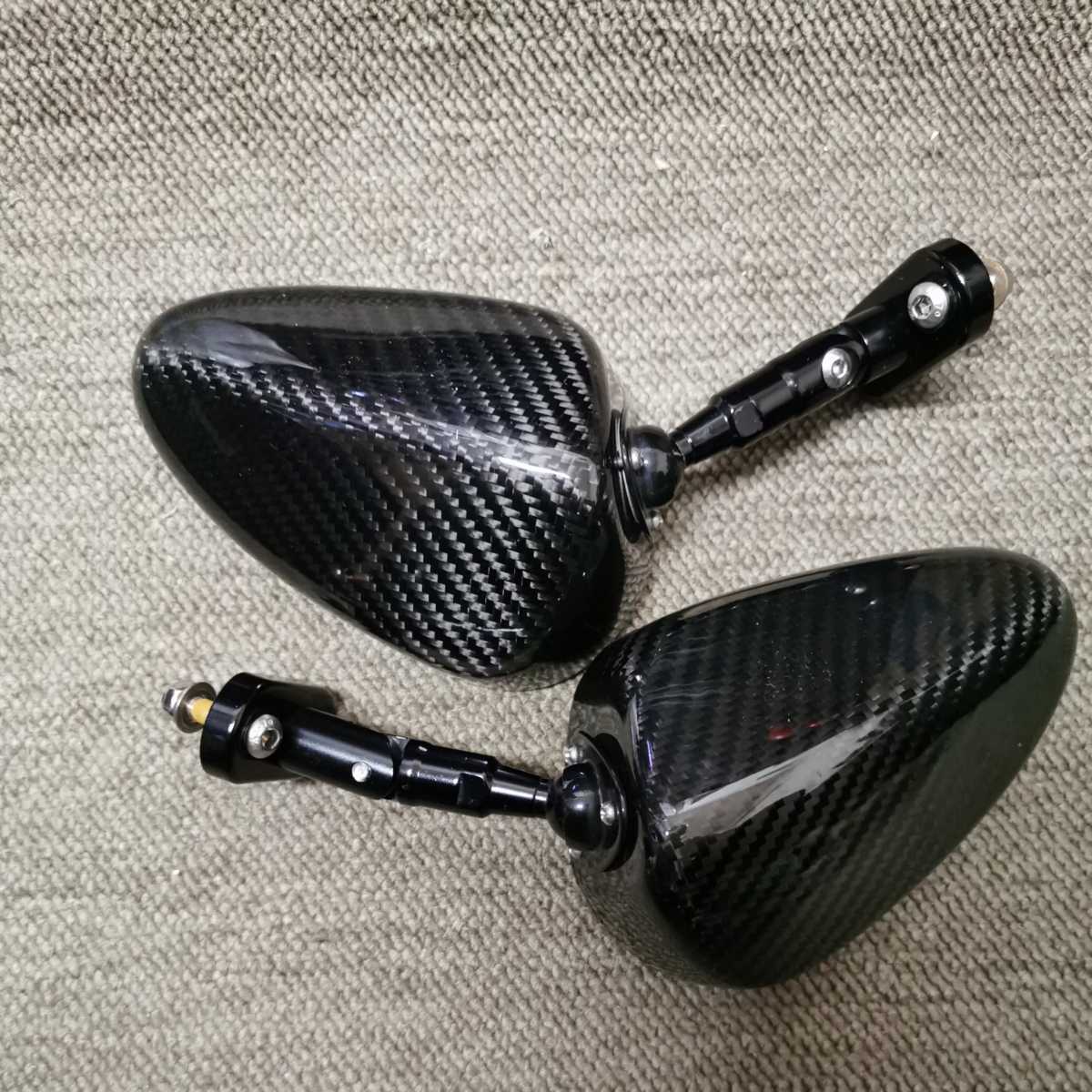 SIMOTAカーボンファイバーミラー CB CBR ZX YZF GSX 等 オートバイ