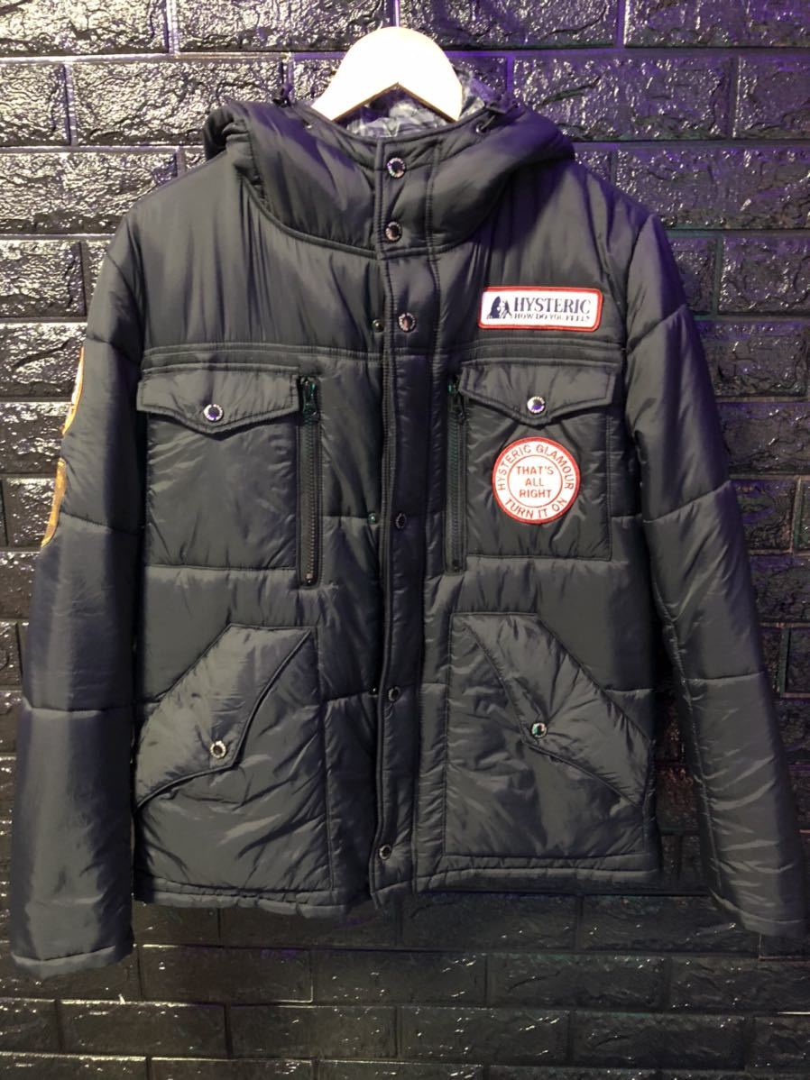 サイズL ヒステリックグラマー プリマロフト カラーブラック ワッペン 中古