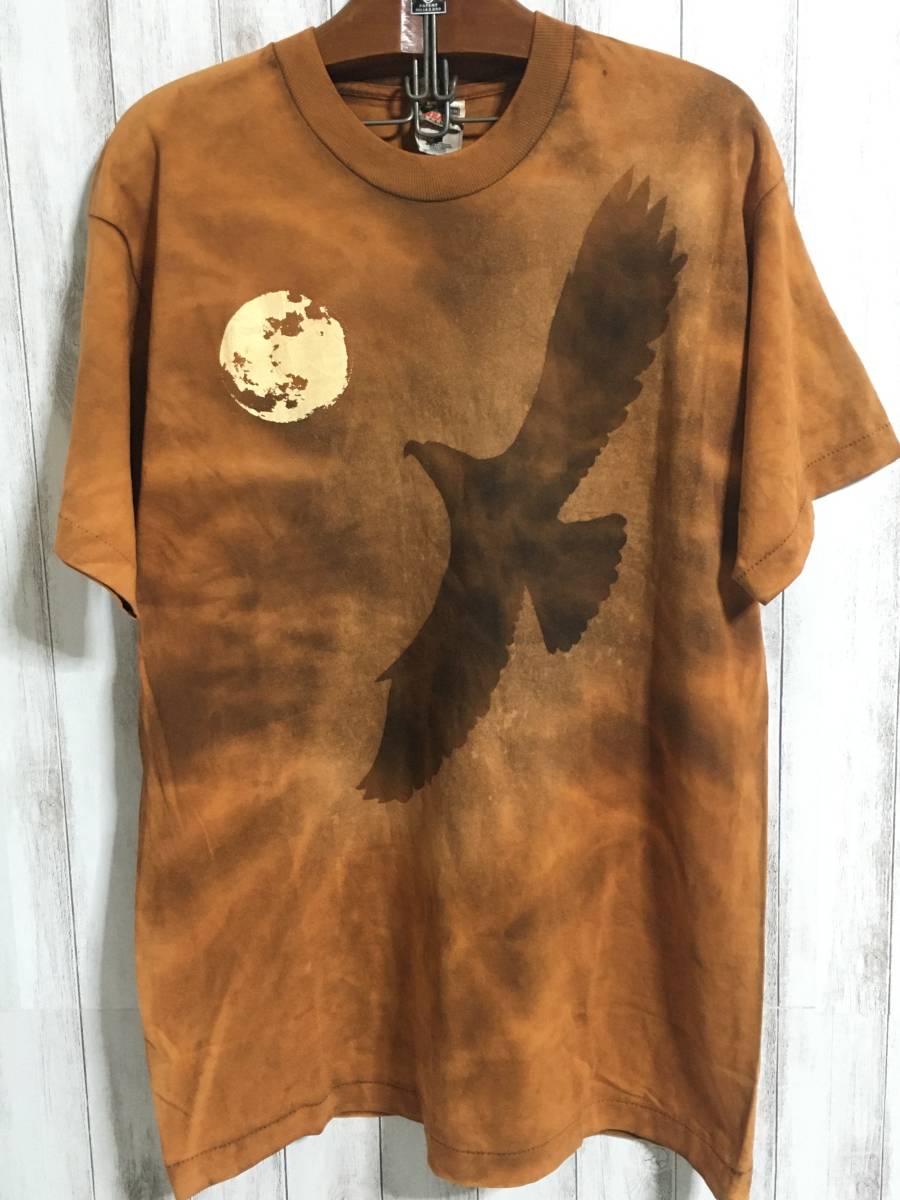 90's/フルーツオブザルーム/Tシャツ/Lサイズ/タイダイ染め ブラウン/シングルステッチ/FRUIT OF THE LOOM/古着/ヴィンテージ/アメカジ/USA