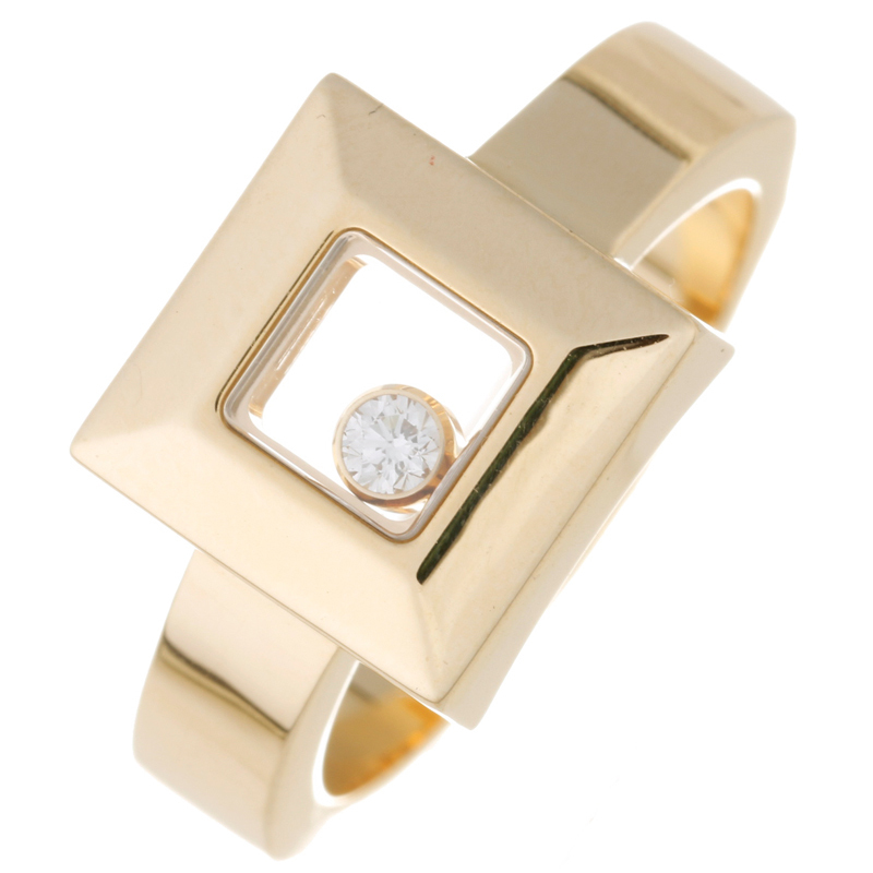 ［銀座店］Chopard ショパール ハッピーダイヤモンドスクエア 82/2938-20 リング・指輪 750イエローゴールド ゴールド DH65999