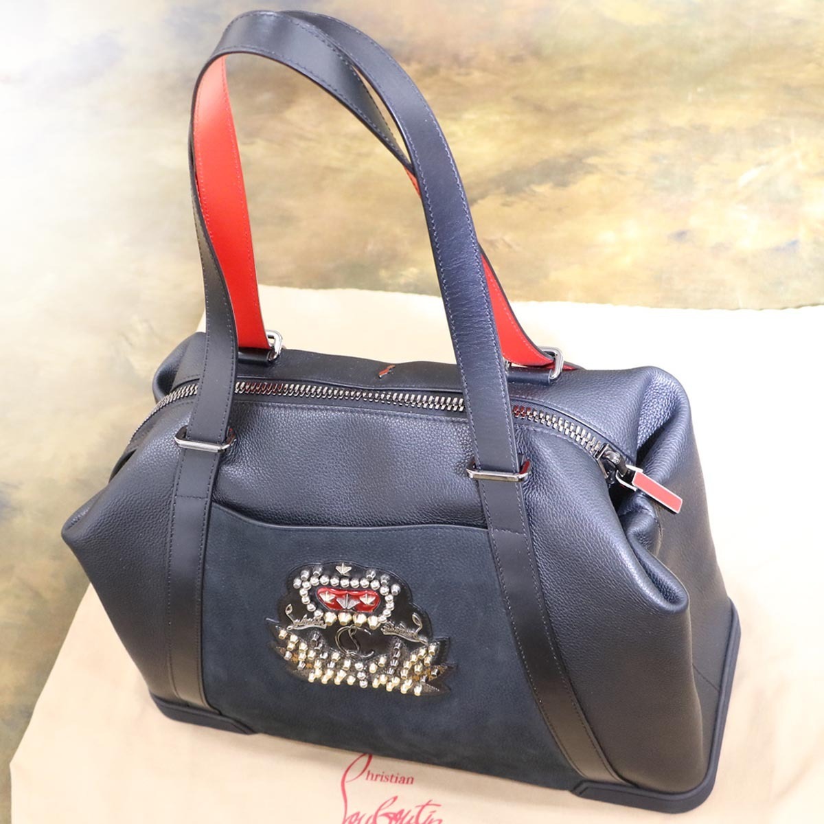 本物 極上品 クリスチャンルブタン 完売 雑誌LEON掲載 BAGDAMON オール 