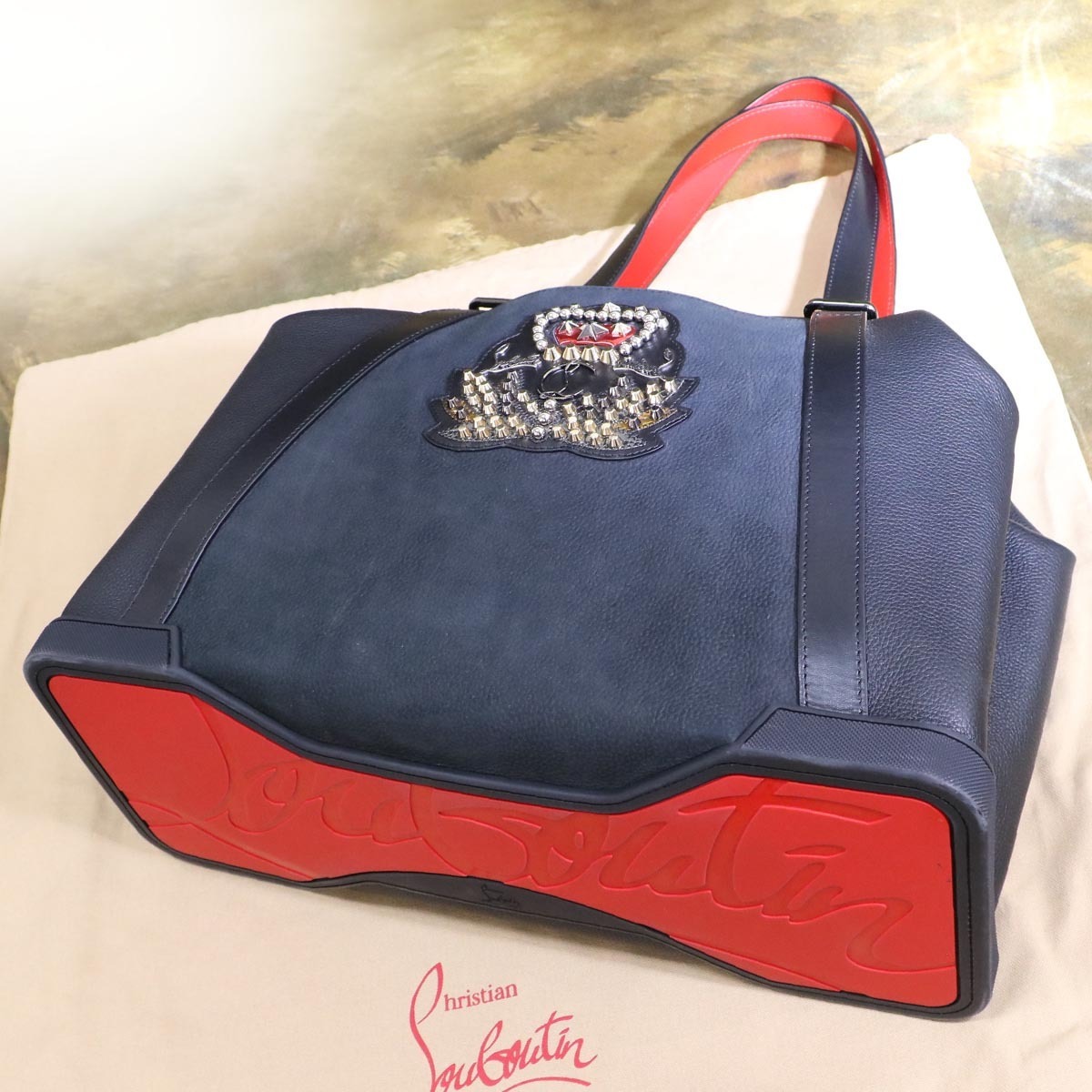 本物 極上品 クリスチャンルブタン 完売 雑誌LEON掲載 BAGDAMON オール 