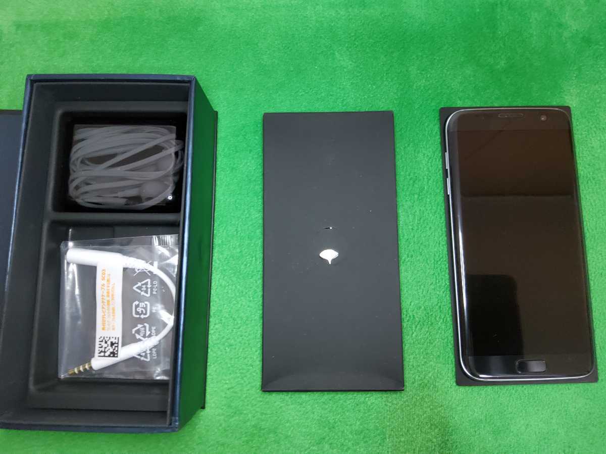 Samsung Galaxy S7 edge ドコモ SC-02H ブラック ＋Galaxy GEAR VRゴーグル 美品 純正クリアビューカバー付き_3