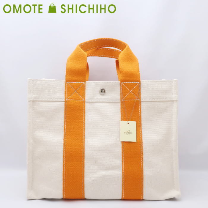  HERMES エルメス サックドプラージュ ボラボラ PM トートバッグ コットン オレンジ 品 レディース メンズ Sランク 009(その他)｜売買されたオークション情報、yahooの商品情報をアーカイブ公開 - かばん、バッグ