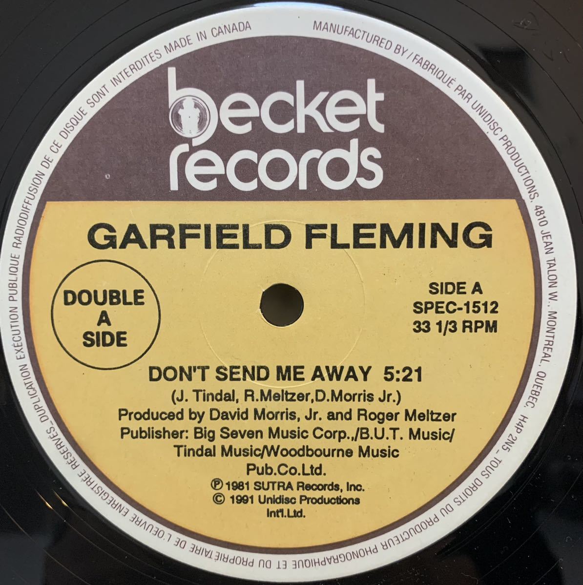  レア モダンブギー Garfield Fleming David Morris - Don't Send Me Away / Saturday Night / TODD TERJE(ディスコ)｜売買されたオークション情報、yahooの商品情報をアーカイブ公開 - オークファン ディスコ
