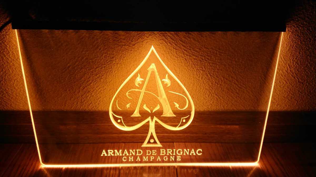 レア 希少 アルマンド ARMAND シャンパン LED サイン ライト おしゃれ インテリア 照明 BAR 看板 クラブ CLUB SNS映 ホスト キャバクラ