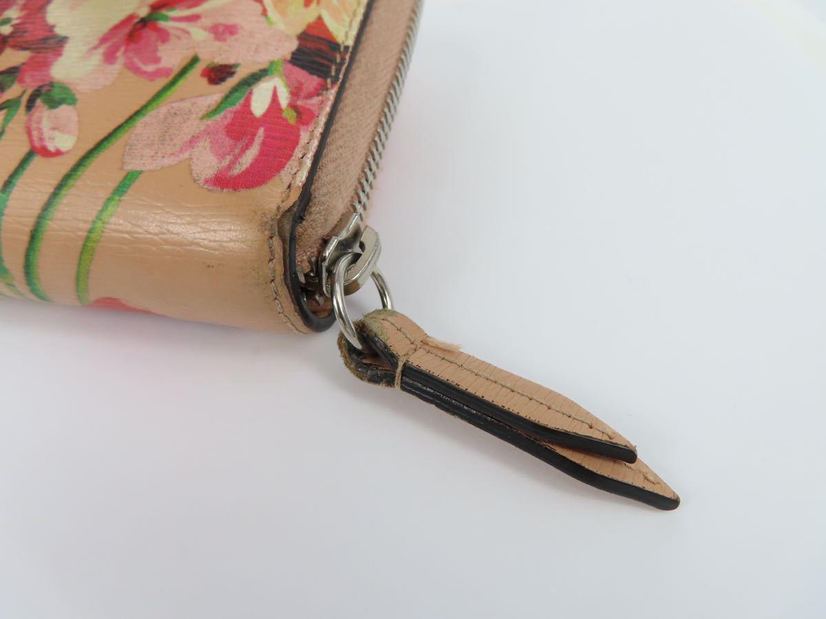 GUCCI グッチ フラワー ラウンドファスナー 長財布 花柄 かわいい 中古 