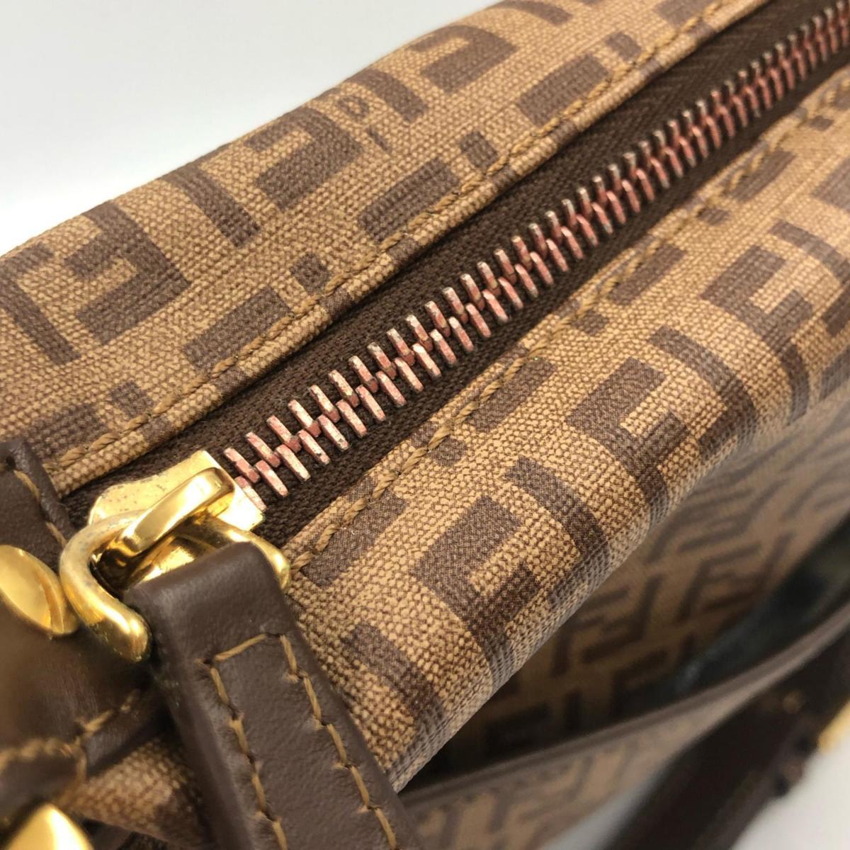 FENDI フェンディ 美品 ズッキーノ ショルダーバッグ ヴィンテージ PVC 