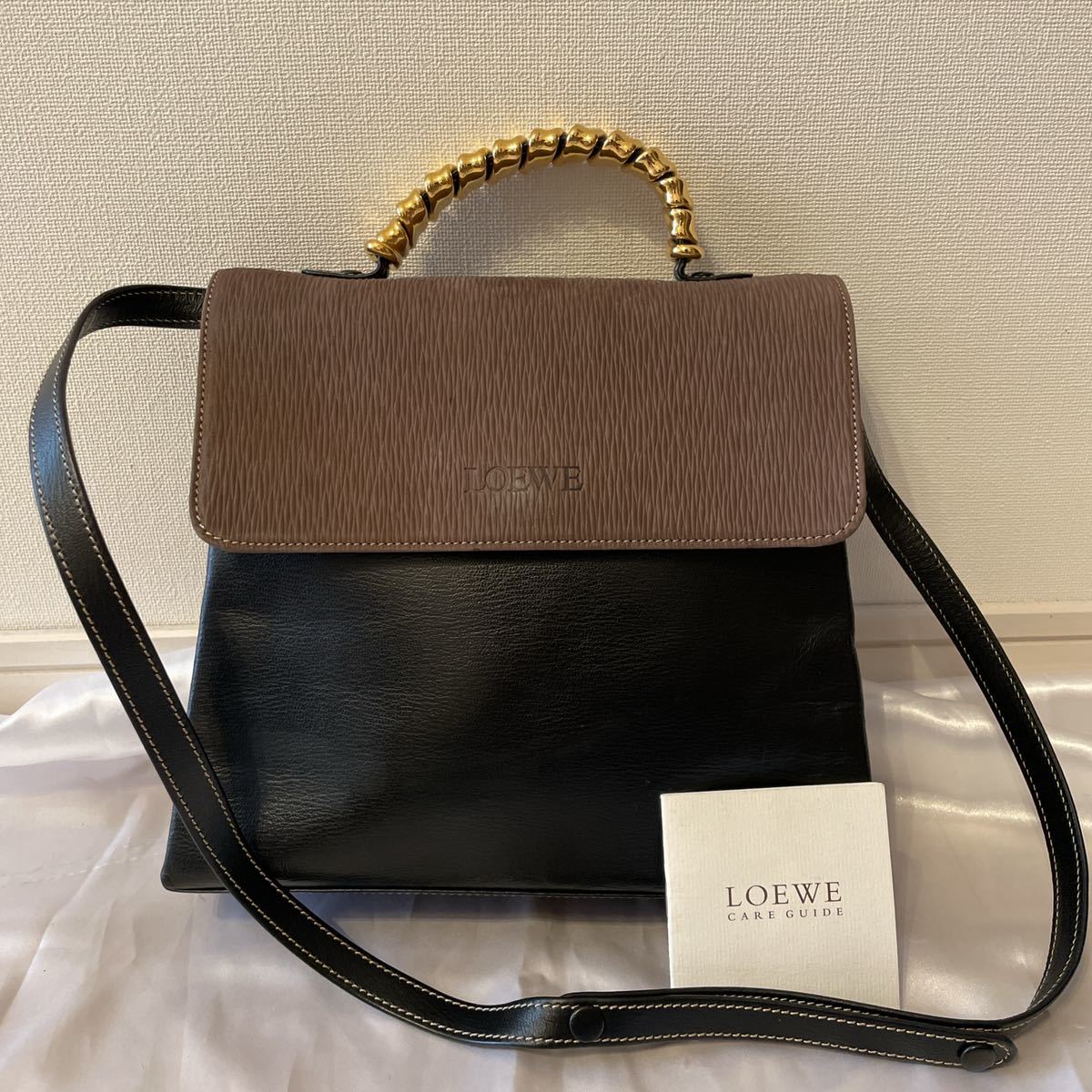 1円 □極美品□ LOEWE ロエベ ハンドバッグ トップハンドル ベラスケス 