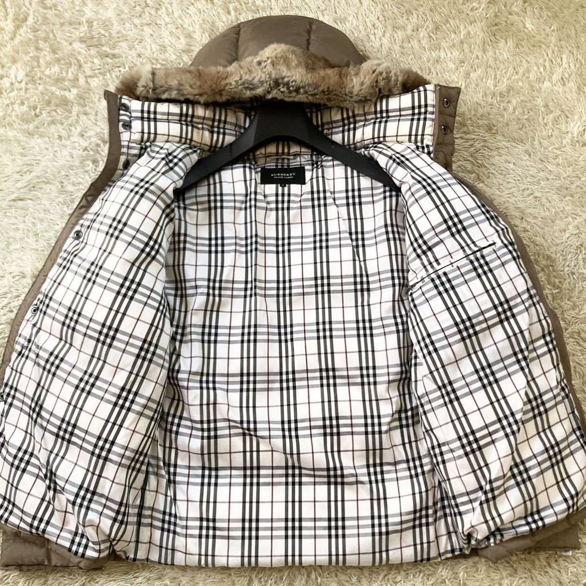 1円 美品 BURBERRY BLACK LABEL バーバリーブラックレーベル ダウン