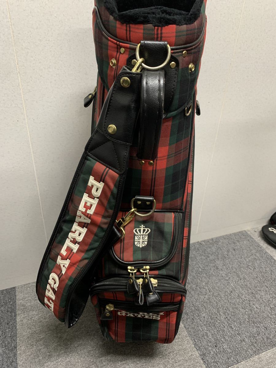 送料無料 希少 激安 限定 パーリーゲイツ オックス×ボア タータン