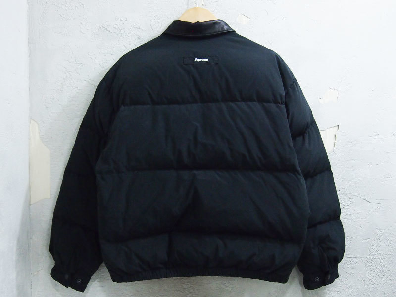 極美品 Supreme Leather Collar Puffy Jacket