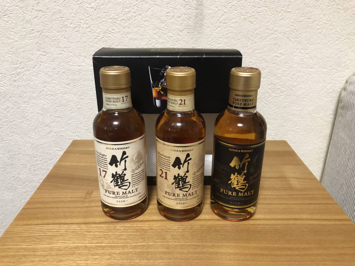 竹鶴 ニッカ 17年 21年 NIKKA : ニッカ竹鶴 0 ピュアモルトスリムボトル