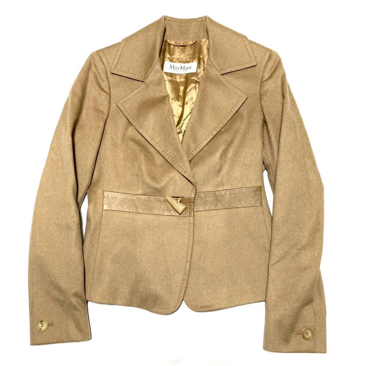 レディース 極美品✨MaxMara ピュアカシミヤ テーラードジャケット 黒 