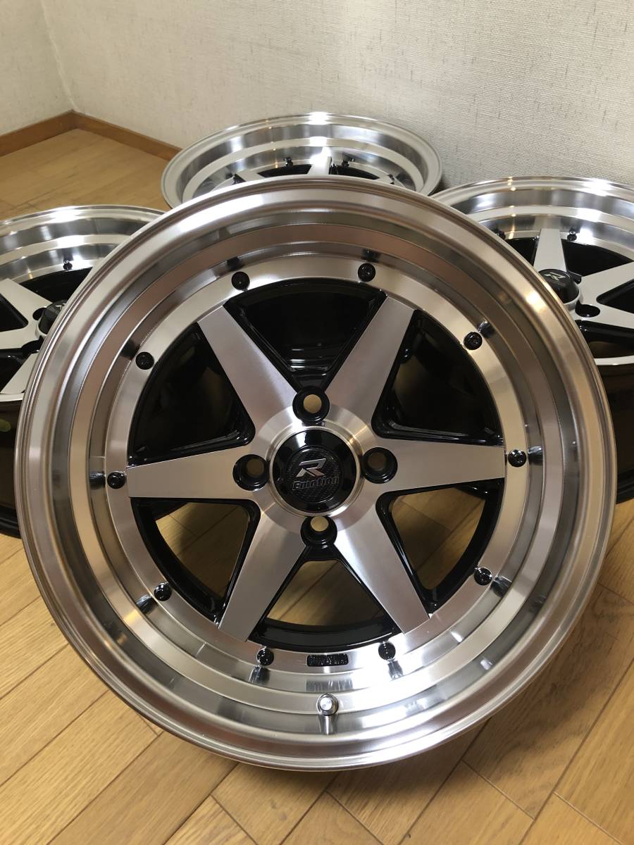 旧車 街道レーサー 暴走族 走り屋 15×8J/+20/PCD100 新品ホイール4本 