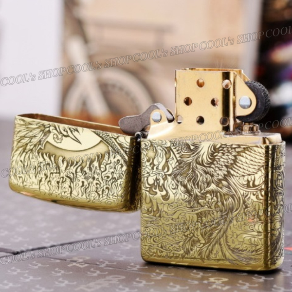 新品】鳳凰 五面総彫り デザイン オイルライター ZORRO フェニックス 