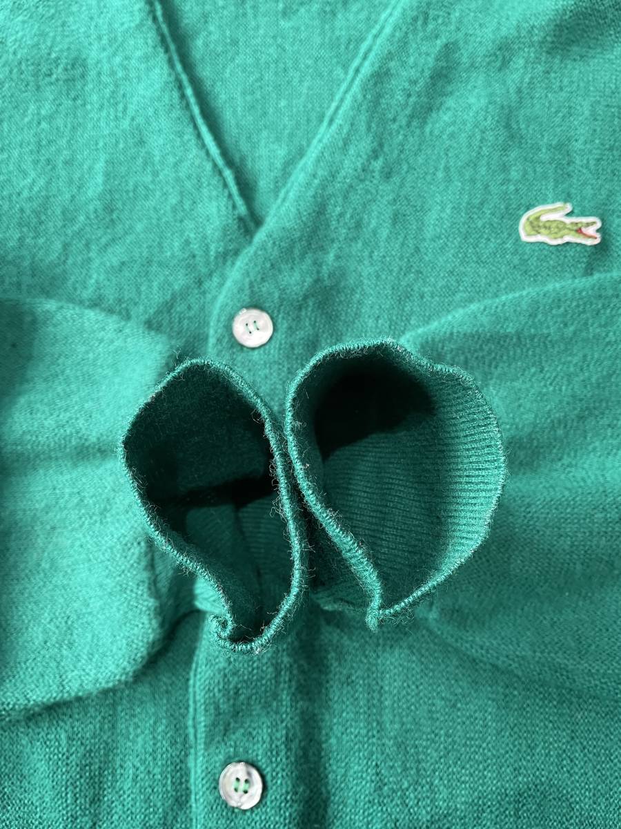 超希少！超美品！あいみょん着！同緑！70S 80S ラコステ LACOSTE IZOD USA 企画 ニット カーディガン ルイーズトロッター(L)327 あいみょん グリーン 緑 ショップファッション オンライン アクリルニット