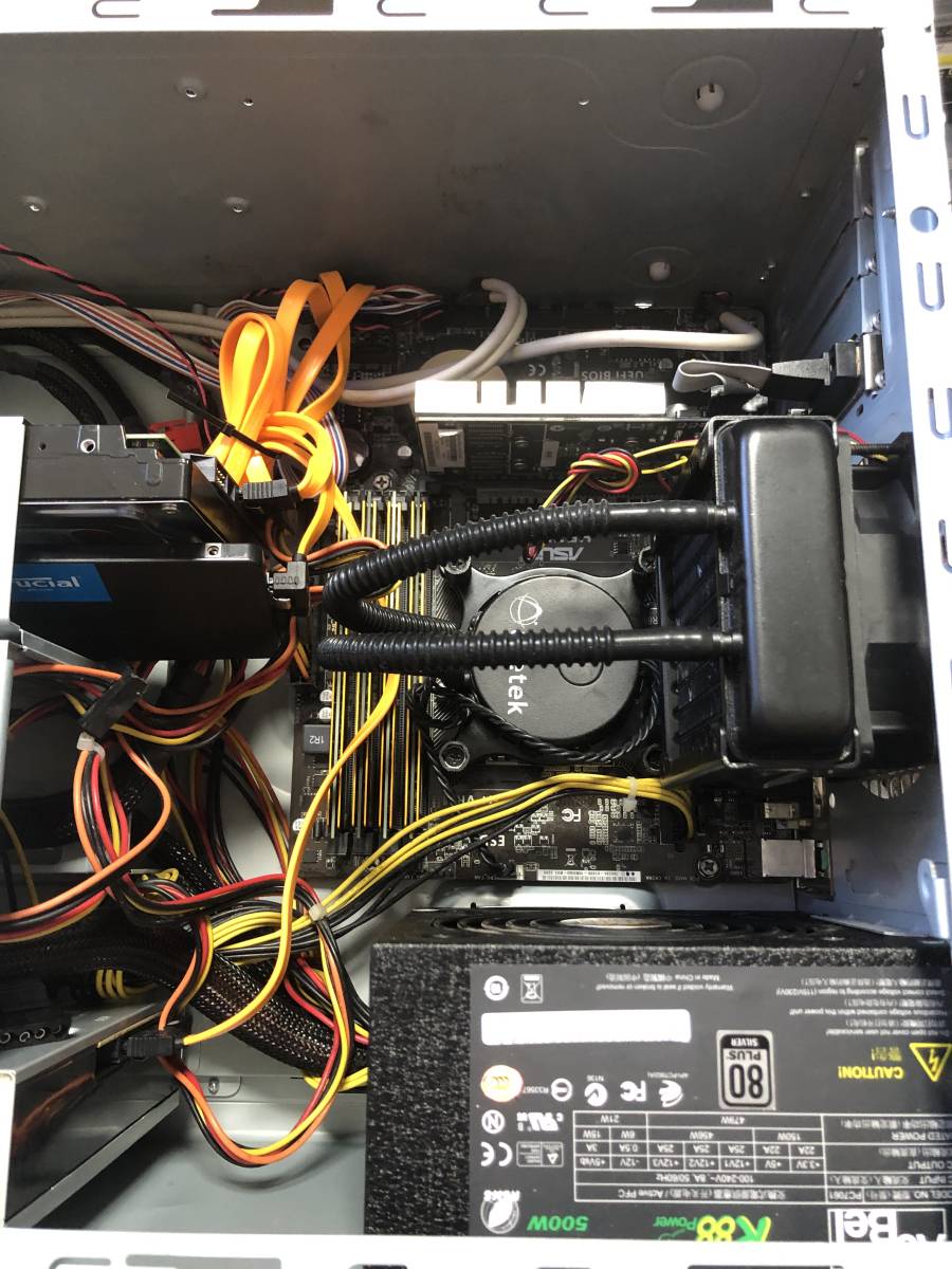 爆速 自作 水冷 i7 4770K 32GB SSD480GB+1TB BD 中古 最速20秒台で