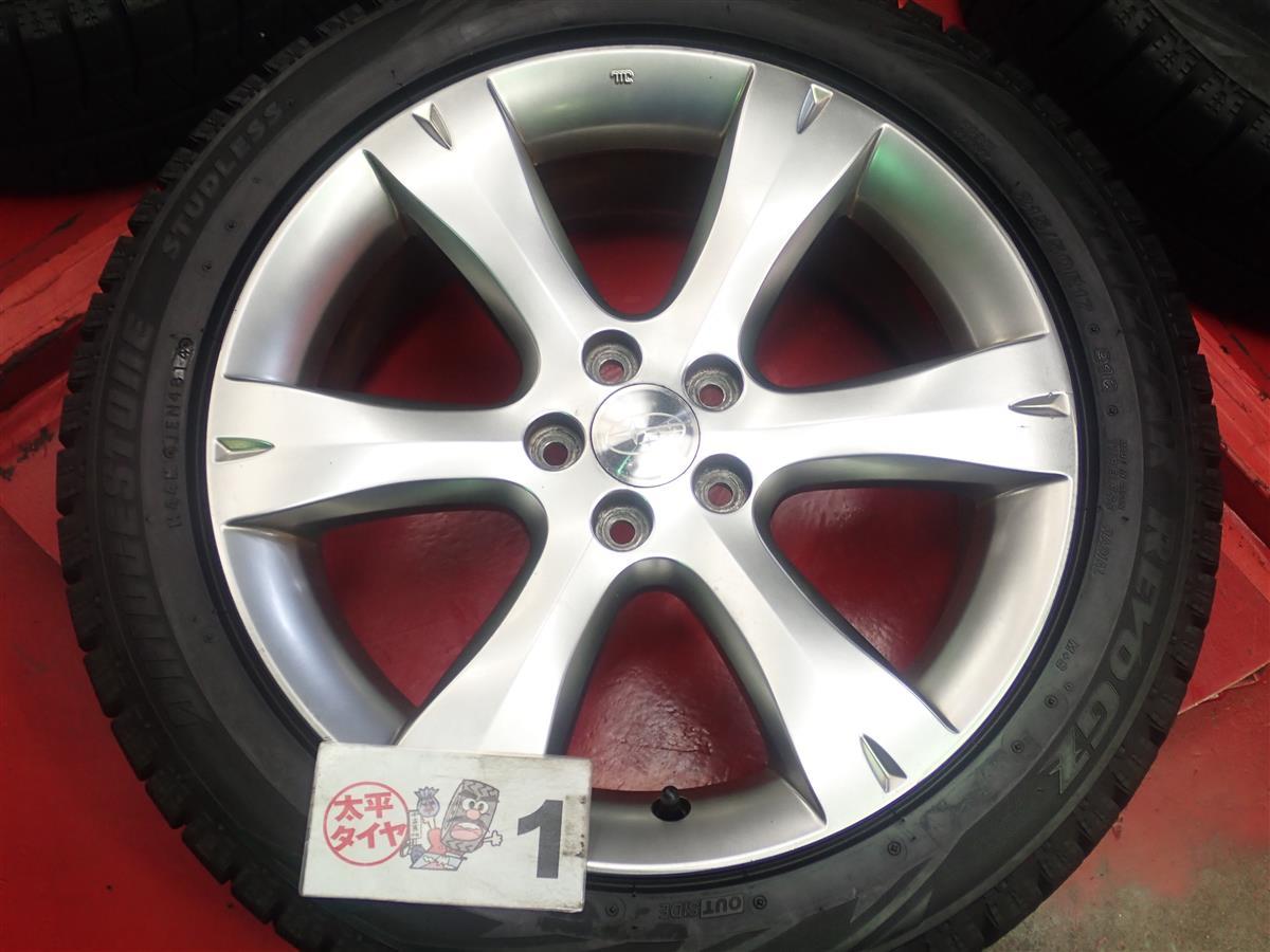 スタッドレス レガシィ BL9・BP9 純正6スポーク+ブリヂストンブリザックREVOGZ 215/50R17 8.5分山★stwt17 スバル レガシィB4 レガシィ W989 111&frasl;109N br9（スタッドレスタイヤ・ホイールセット