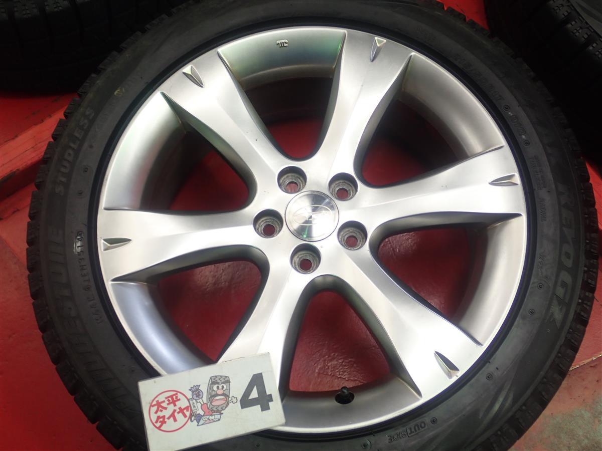 スタッドレス レガシィ BL9・BP9 純正6スポーク+ブリヂストンブリザックREVOGZ 215/50R17 8.5分山★stwt17 スバル レガシィB4 レガシィ W989 111&frasl;109N br9（スタッドレスタイヤ・ホイールセット