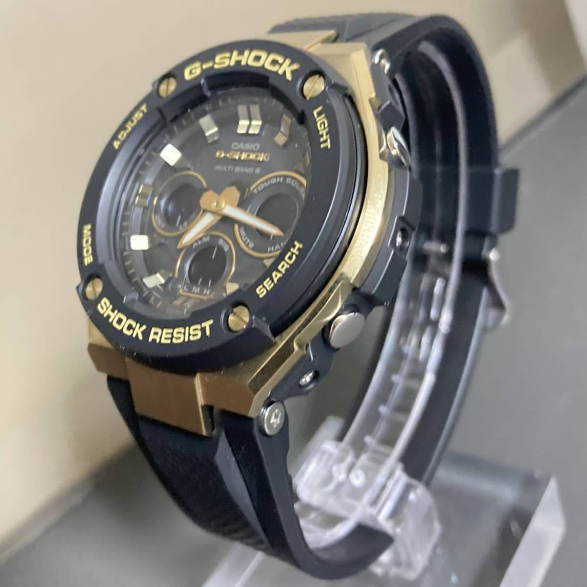 極美品 箱説タグ付G-SHOCK GST-W300G-1A9JF G-STEEL Gスチール タフ 