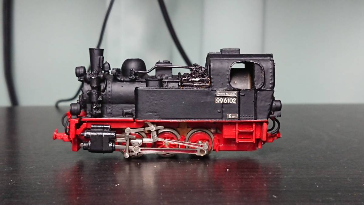 HOm 12mm BR 99 6102 BEMOの貨車付き HOナロー 蒸気機関車(外国車輌